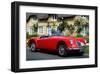Red MG front side View-null-Framed Art Print