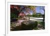 Red Mill in Spring, Clinton, New Jersey-George Oze-Framed Photographic Print