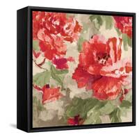 Red Modern Peonies I-Lanie Loreth-Framed Stretched Canvas