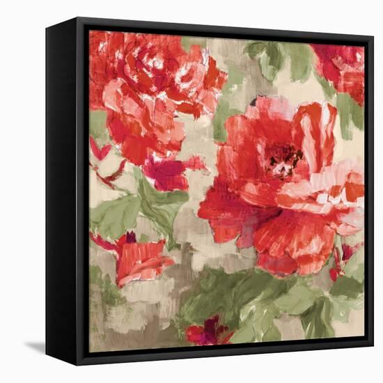 Red Modern Peonies I-Lanie Loreth-Framed Stretched Canvas