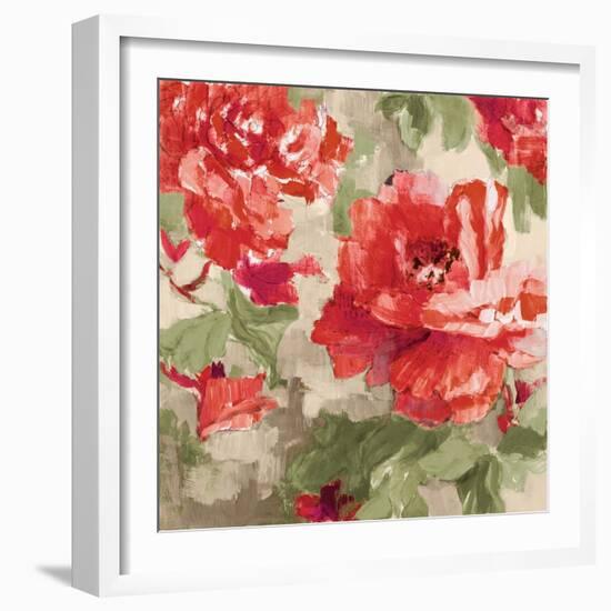 Red Modern Peonies I-Lanie Loreth-Framed Art Print