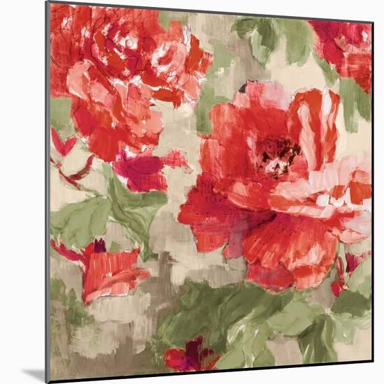 Red Modern Peonies I-Lanie Loreth-Mounted Art Print