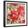 Red Modern Peonies II-Lanie Loreth-Framed Art Print