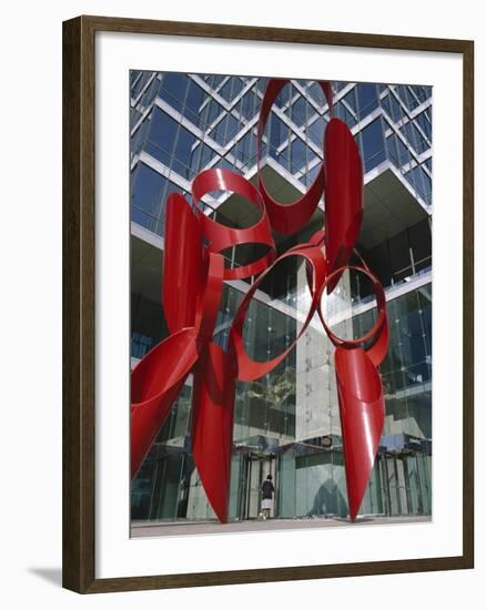 Red Modern Sculpture, Ncnb Plaza, Dallas, Texas, United States of America (Usa), North America-G Richardson-Framed Photographic Print
