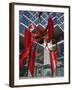 Red Modern Sculpture, Ncnb Plaza, Dallas, Texas, United States of America (Usa), North America-G Richardson-Framed Photographic Print