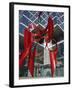 Red Modern Sculpture, Ncnb Plaza, Dallas, Texas, United States of America (Usa), North America-G Richardson-Framed Photographic Print