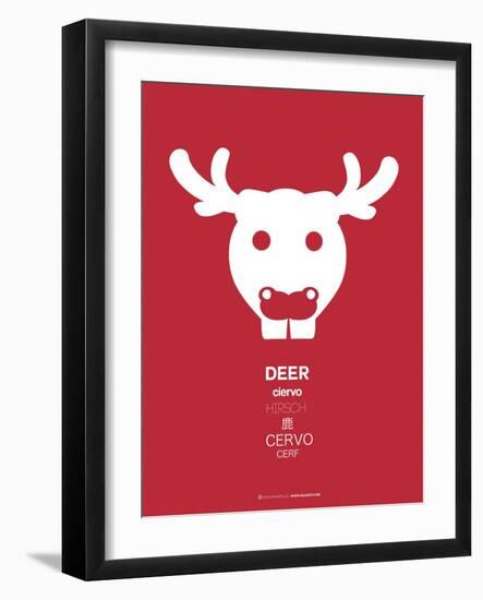 Red Moose Multilingual Poster-NaxArt-Framed Art Print