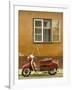 Red Moped, Sighisoara, Transylvania, Romania-Russell Young-Framed Photographic Print