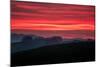 Red Morning Skies, Petaluma Hills, California-null-Mounted Photographic Print