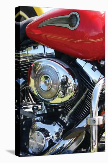 Red Motorcycle-Tammy Putman-Stretched Canvas