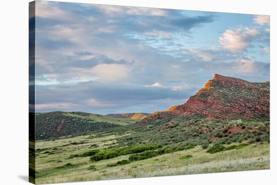 Red Mountain Open Space in Northern Colorado near Fort Collins, Summer Scenery at Sunset-PixelsAway-Stretched Canvas