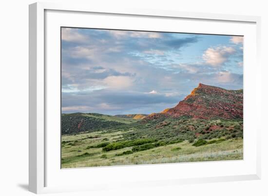 Red Mountain Open Space in Northern Colorado near Fort Collins, Summer Scenery at Sunset-PixelsAway-Framed Photographic Print