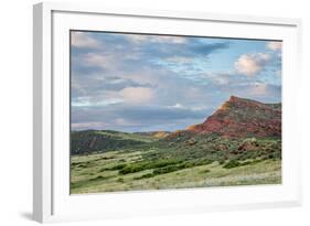 Red Mountain Open Space in Northern Colorado near Fort Collins, Summer Scenery at Sunset-PixelsAway-Framed Photographic Print