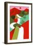 Red mountain path-Hiroyuki Izutsu-Framed Giclee Print