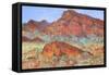 Red Mountain-Margaret Coxall-Framed Stretched Canvas