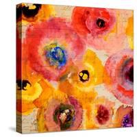 Red Musical Floral-Lanie Loreth-Stretched Canvas