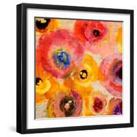 Red Musical Floral-Lanie Loreth-Framed Art Print