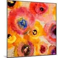 Red Musical Floral-Lanie Loreth-Mounted Art Print