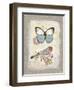 Red Natural Life, Butterfly and Little Bird-Chad Barrett-Framed Art Print