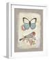 Red Natural Life, Butterfly and Little Bird-Chad Barrett-Framed Art Print