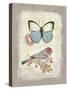 Red Natural Life, Butterfly and Little Bird-Chad Barrett-Stretched Canvas