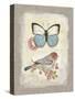 Red Natural Life, Butterfly and Little Bird-Chad Barrett-Stretched Canvas