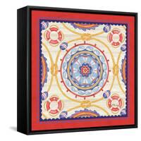 Red Nautical Suzani I-Paul Brent-Framed Stretched Canvas