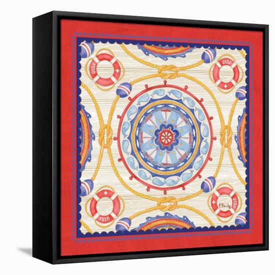 Red Nautical Suzani I-Paul Brent-Framed Stretched Canvas