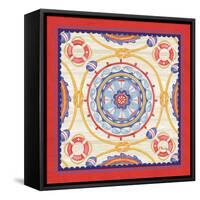 Red Nautical Suzani I-Paul Brent-Framed Stretched Canvas