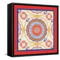 Red Nautical Suzani II-Paul Brent-Framed Stretched Canvas