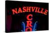 Red Neon Sign Nashville Crossroads, "Music City", Lower Broadway Area, Nashville, Tennessee, USA-null-Stretched Canvas