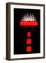 Red neon sign saying "Nevada Inn"-null-Framed Photographic Print