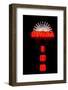 Red neon sign saying "Nevada Inn"-null-Framed Photographic Print