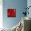 Red night melody-Hyunah Kim-Framed Stretched Canvas displayed on a wall