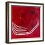 Red night of resonance-Hyunah Kim-Framed Art Print