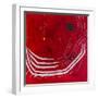Red night of resonance-Hyunah Kim-Framed Art Print