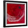 Red night of resonance-Hyunah Kim-Framed Art Print