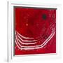 Red night of resonance-Hyunah Kim-Framed Art Print