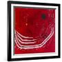 Red night of resonance-Hyunah Kim-Framed Art Print