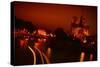 Red Night-Sebastien Lory-Stretched Canvas