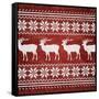 Red Nordic Sweater I-Artique Studio-Framed Stretched Canvas