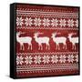 Red Nordic Sweater I-Artique Studio-Framed Stretched Canvas