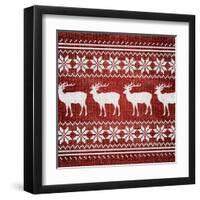 Red Nordic Sweater I-Artique Studio-Framed Art Print