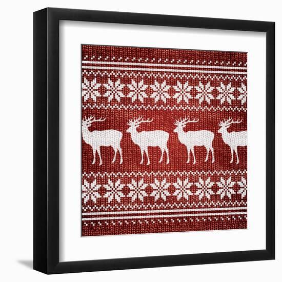 Red Nordic Sweater I-Artique Studio-Framed Art Print