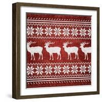 Red Nordic Sweater I-Artique Studio-Framed Art Print