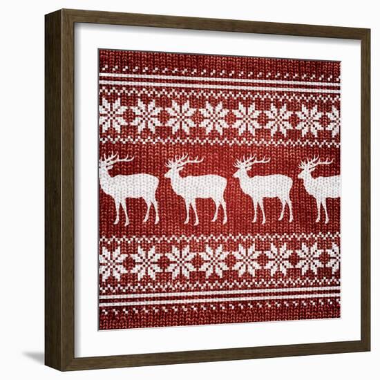 Red Nordic Sweater I-Artique Studio-Framed Art Print