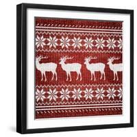 Red Nordic Sweater I-Artique Studio-Framed Art Print