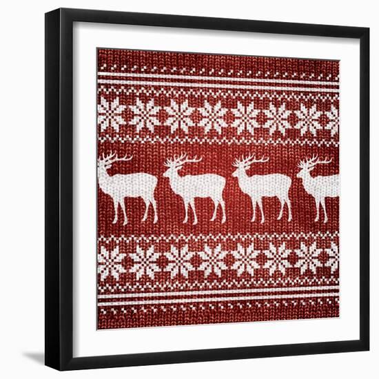 Red Nordic Sweater I-Artique Studio-Framed Art Print