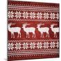 Red Nordic Sweater I-Artique Studio-Mounted Art Print