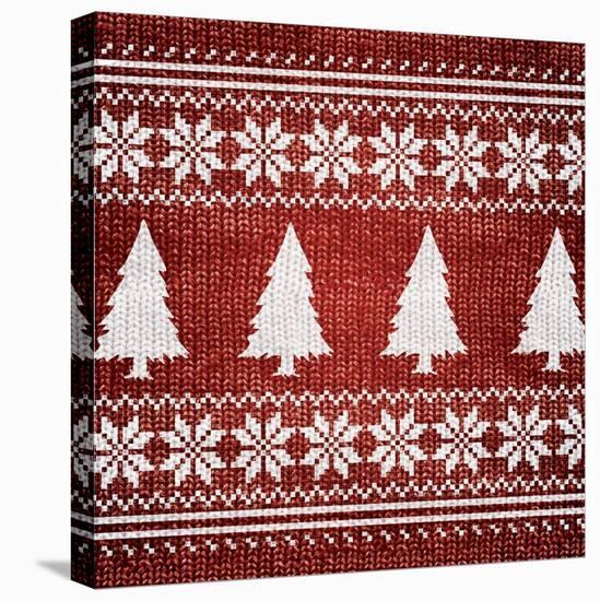 Red Nordic Sweater II-Artique Studio-Stretched Canvas